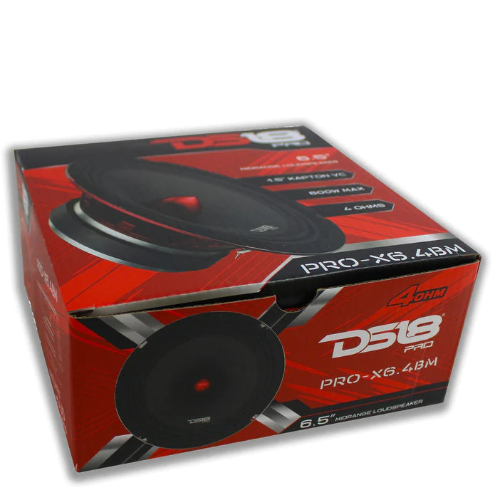 DS18 CAR AUDIO 6.5" MIDRANGE LOUDSPEAKER 500 WATTS 4 OHM /W BULLET PRO-X6.4BM