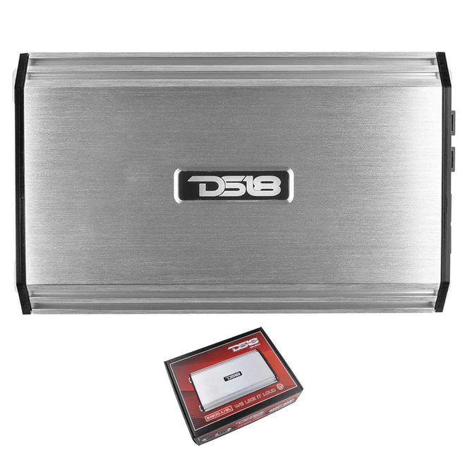 DS18 Car Audio 4 Channel Full Range Amplifier 1200W Class A/B Silver S-1200.4
