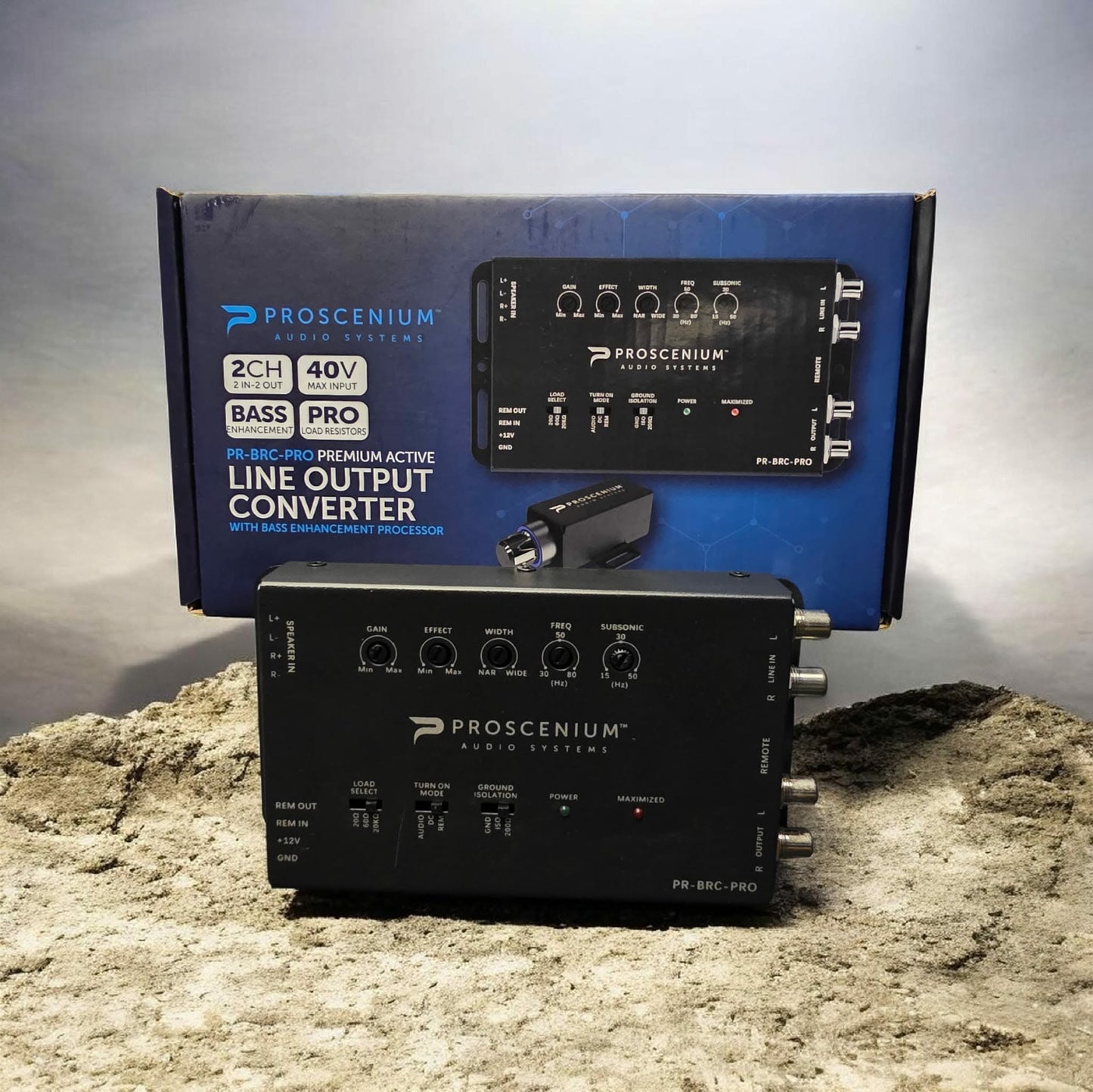 PROSCENIUM AUDIO SYSTEMS PR-BRC-PRO PREMIUM ACTIVE LINE OUTPUT CONVERTER WITH BASS ENHANCEMENT PROCESSOR