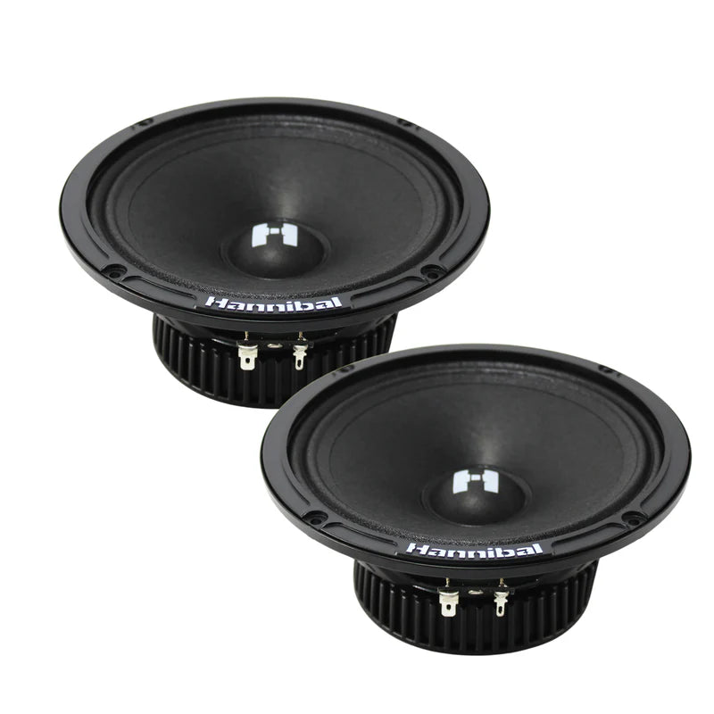 Deaf Bonce Hannibal HM6E+ 6.5" 4 ohm 140 Watts Max Mid Range Speakers (Pair)
