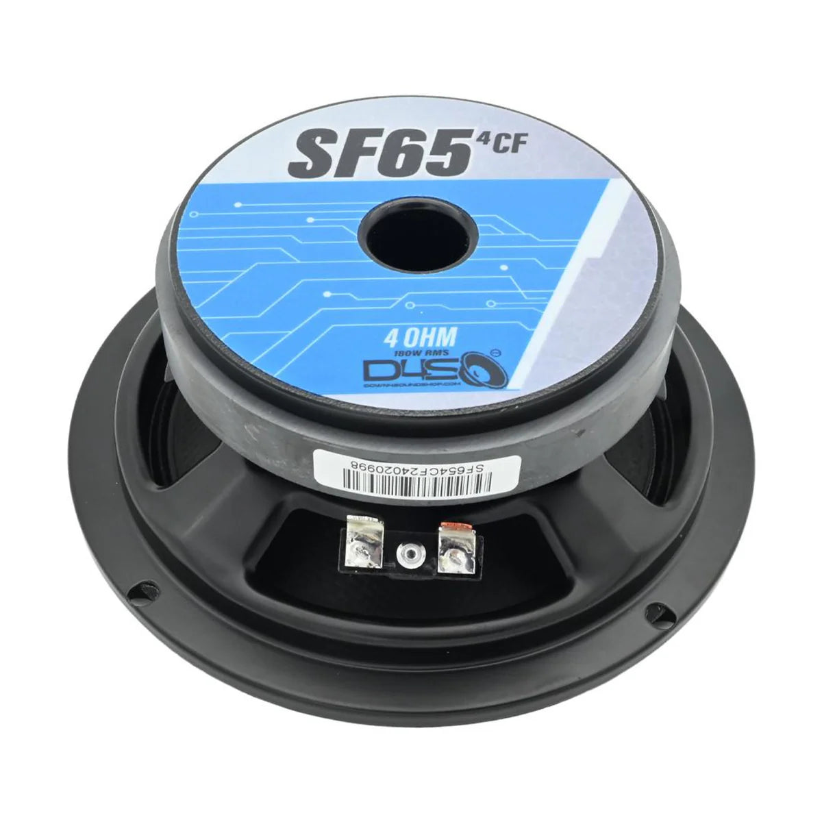 Down4Sound D4S-SF654CF 6.5" 180W RMS Carbon Fiber Water Resistant Shallow Midrange Speaker (Single)