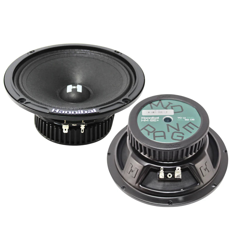 Deaf Bonce Hannibal HM6E+ 6.5" 4 ohm 140 Watts Max Mid Range Speakers (Pair)