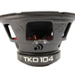 Massive Audio TKO Series TKO104 10" 600 Watt Dual 4 Ohm Subwoofer