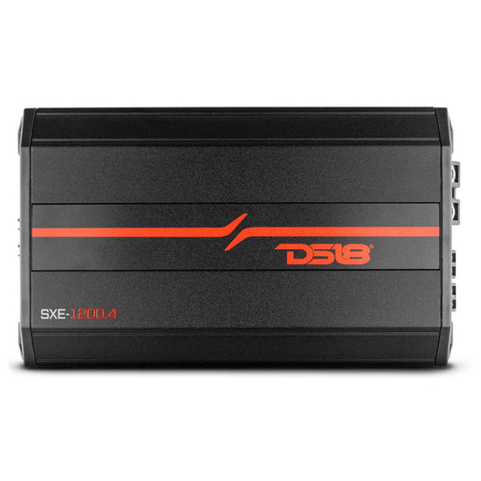 DS18 Car Audio Full Range 4 Channel 1200W Amplifier Class A/B Black SXE-1200.4-BK