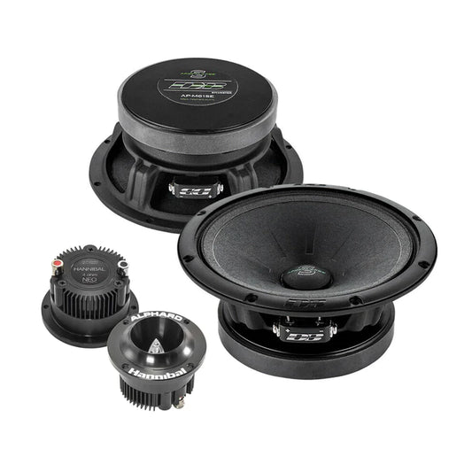 Pair of Deaf Bonce 6.5“ Mid-Range Speakers 520W 4 Ohm w/ 1" Neo Tweeters 160W