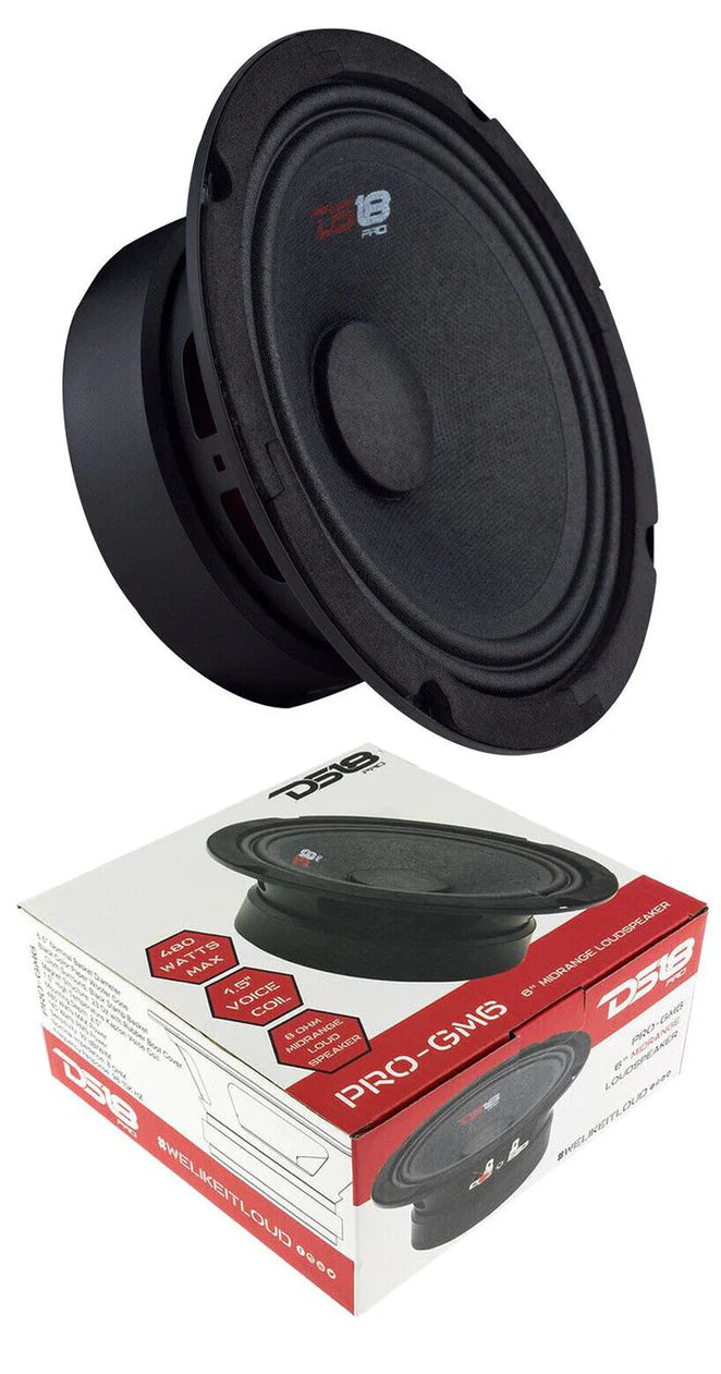 DS18 Car Audio 6.5" Midrange Loud Speaker 480 Watt 8 Ohms PRO-GM6